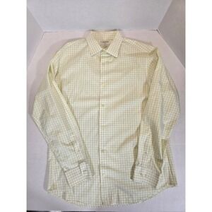 Banana Republic Slim Fit Button Down Shirt Green Checkered XL‎